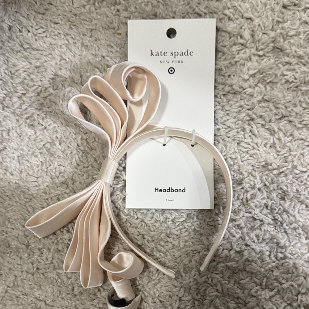Kate Spade Elegant Cream Bow Headband